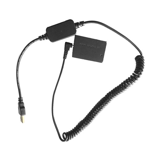 Łącznik DC DR E12 Wymień baterię LP E12, USB