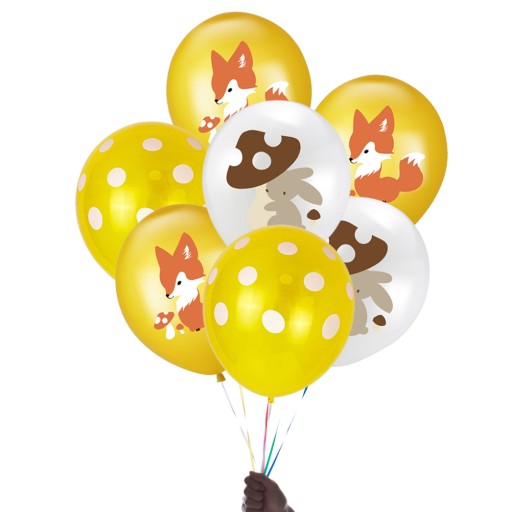 BALONY W ŻYWYCH KOLORACH Z DRUKEM lateksowym KIDS PARTY