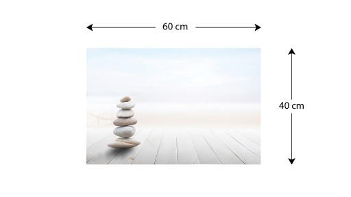 Tablica szklana magnetyczna KAMIENIE ZEN 60x40cm