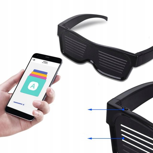 Светодиодный Bluetooth-контроль глаз для рейвов