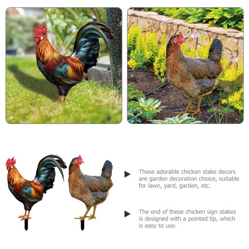 Декоративные садовые вставки Outdoor Chicken Art