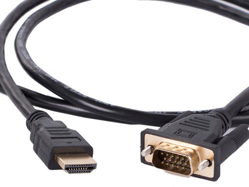 КАБЕЛЬ VGA–HDMI, ЗОЛОТЫЕ РАЗЪЕМЫ, 2 М, КАБЕЛЬ-АДАПТЕР D-SUB FULL HD