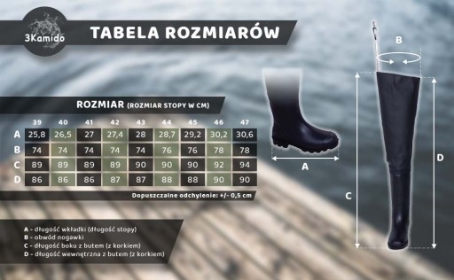 Рыболовные вейдерсы, 3Kamido Classic Waders зеленые + сумка 43 размера