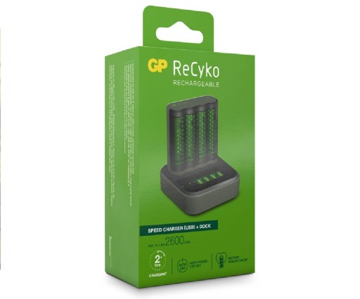 Зарядное устройство GP M451 + 4x AA Recyko + док-станция