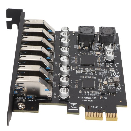 7-портовая плата расширения PCI 7-портовый USB 3.2 Gen1 5 Высокоскоростная передача