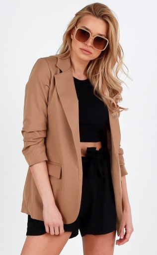 Куртка LONGER LOOSE Модная куртка Karmel S/36