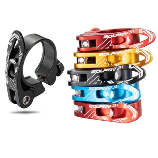 Zacisk sztycy rowerowej z aluminium na 34,9 mm, złoty