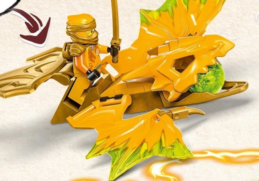 LEGO NINJAGO блокирует атаку появляющегося дракона Арины