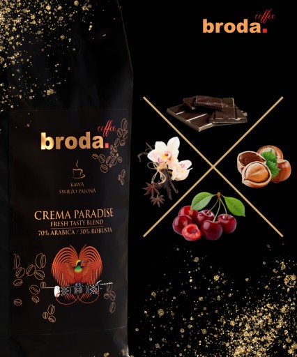 Kawa świeżo palona CREMA PARADISE Broda Coffee