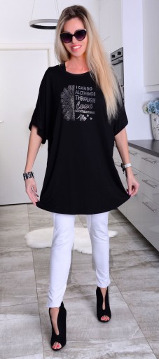 КРАСИВАЯ СВОБОДНАЯ ТУНИКА OVERSIZE, КРАСИВЫЕ ДЖИНСЫ, ДЫШАЩЕЕ ЧУДО 626