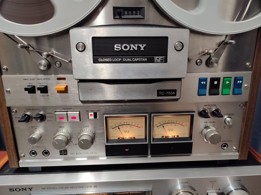 Катушечный магнитофон SONY TC-755A + катушки с лентой