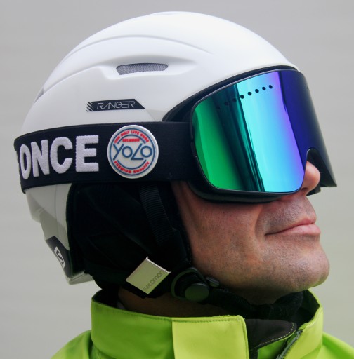 GOGLE SNOWBOARDOWE YOLO POLARYZACJA 2 SZYBY FULL ZESTAW ZIELONE ANTI FOG