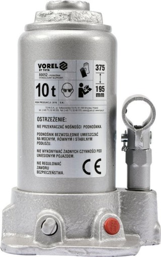 VOREL PODNOŚNIK HYDRAULICZNY SŁUPKOWY LEWAREK 10T