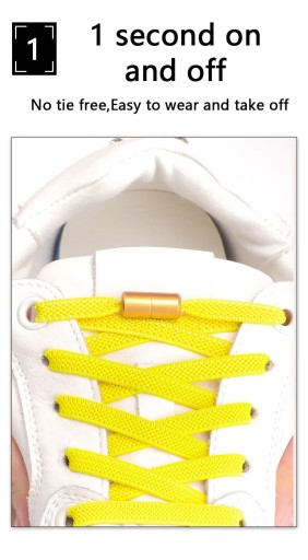 1 Pair Elastic No Tie Shoelaces Flat Sneakers
