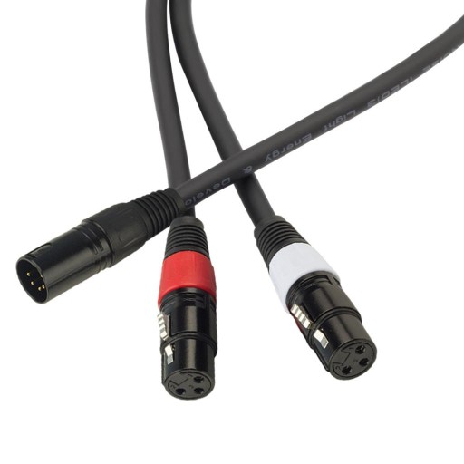 5-контактный разъем XLR «папа» на двойной 3-контактный разъем «мама»