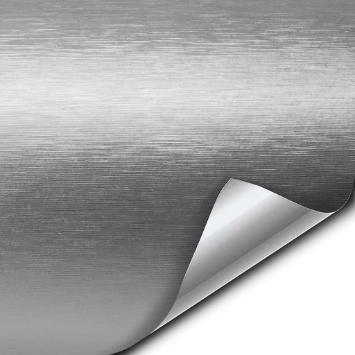 ФОЛЬГОВЫЙ ШПОН ДЛЯ ХОЛОДИЛЬНИКА INOX 500х60см