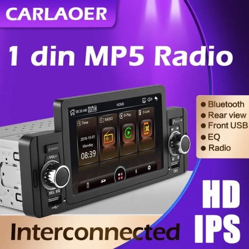 радиокамера, 1DIN, MP5-плеер, Bluetooth, USB, стерео