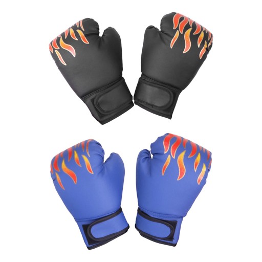 Перчатки для ударов d-Punching Mitts, 2 пары детских тренировочных боксерских перчаток, черные и синие