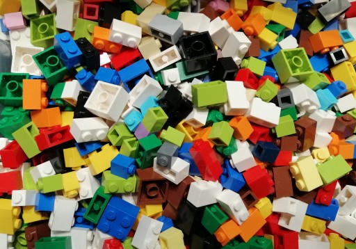 Оригинальные строительные блоки Lego Кирпич Кирпич 1x1 1x2 2x2 MIX 0,05 кг 50 г