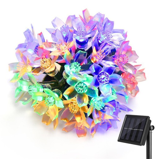 Солнечные светильники для цветника 7м 50LED многоцветные