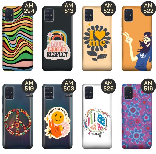 ETUI DO SAMSUNG GALAXY A51 5G WZORY HIPPIE PEACE HIPPISI OBUDOWA POKROWIEC