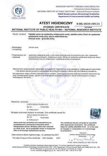 СОЛЯНЫЕ ТАБЛЕТКИ СОЛЯНЫЕ ТАБЛЕТКИ СМЯГЧИТЕЛИ ДЛЯ ЛЕЧЕНИЯ ПАКЕТ 20 КГ CIECH