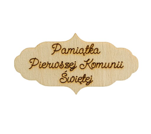 Tabliczka z napisem pamiątka komunii send flo 8 cm