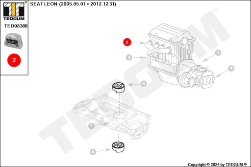 ПОДУШКА ДВИГАТЕЛЯ AUDI SEAT SKODA VW СПРАВА