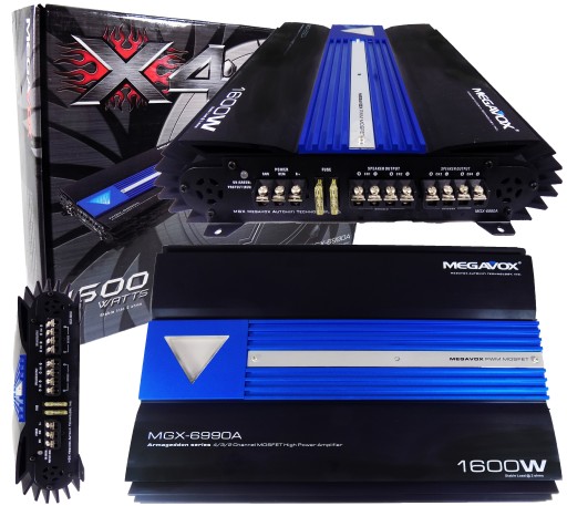 МОЩНЫЙ АВТОМОБИЛЬНЫЙ УСИЛИТЕЛЬ MEGAVOX 1600 ВАТТ