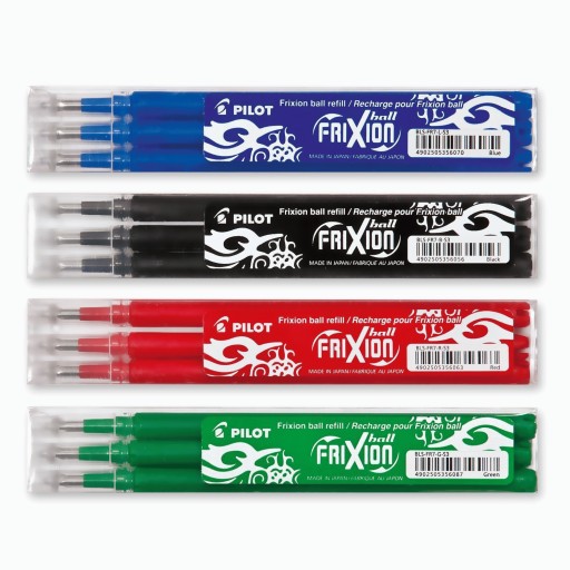 Zestaw Wkładów Pilot Frixion 0,7 mm - CZARNY, NIEBIESKI, ZIELONY, CZERWONY
