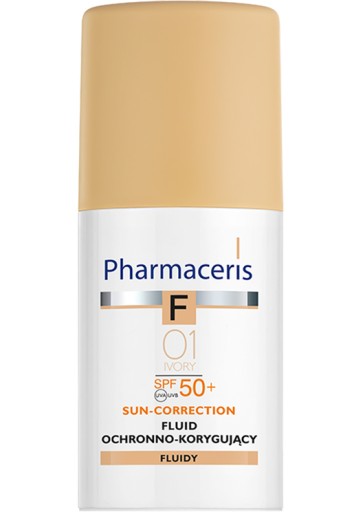 Pharmaceris F, защитно-корректирующий флюид, Слоновая кость 01, SPF 50+, 30 мл