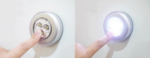 LAMPKA SAMOPRZYLEPNA 3xLED UNIWERSALNA DOTYKOWA