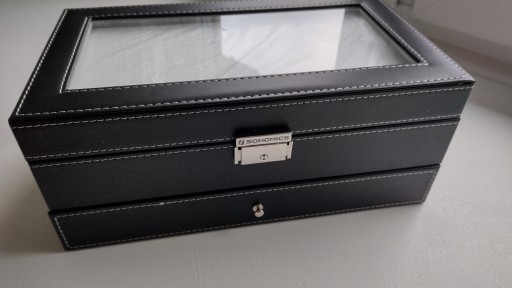 SONGMICS JWB012G01 Шкатулка для часов и украшений с выдвижным ящиком