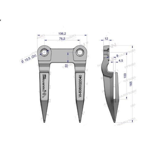 Bizon Rekord 50600 закаленный байонет с двумя пальцами