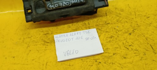 KLAMKA KLAPY TYŁ PEUGEOT 206 VALEO 98-03r