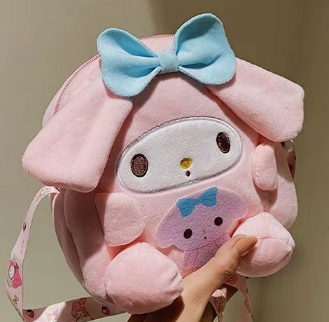 Torebka z motywem -MY MELODY VELVET pluszowa torebka różowa