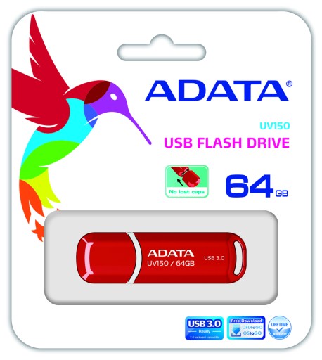 ADATA PENDRIVE USB 3.0 64 GB PAMIĘCI UV150 90Mb/s!