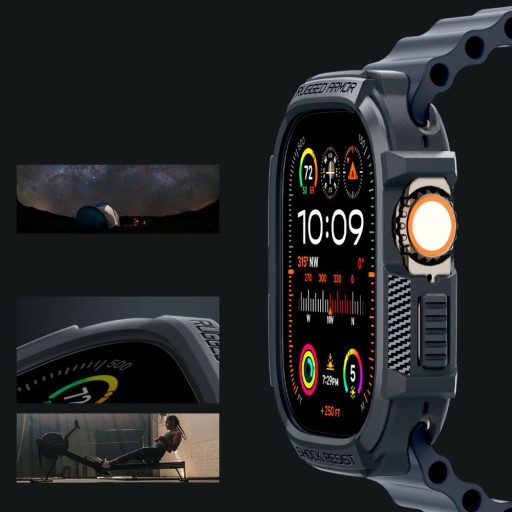 Etui do Apple Watch Ultra 2/1 49mm, Spigen Rugged Armor, cover case obudowa