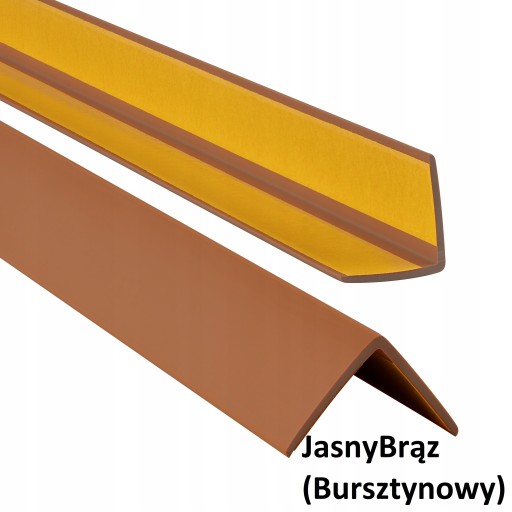 KĄTOWNIK PCV 35x35 Narożnik 1,8m C.BRĄZ Samoprzylepna Listwa Narożna