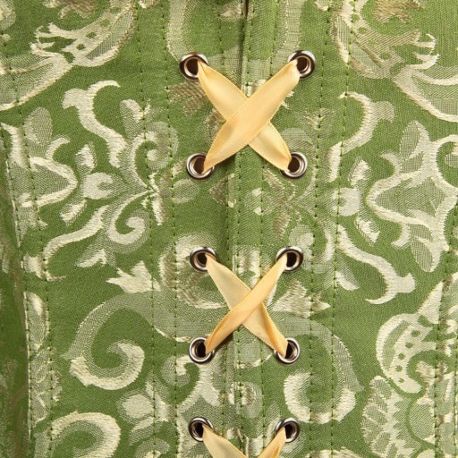 Wyszczuplający Gorset zielony wiązany OVERBUST 5XL