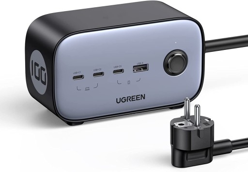 Удлинитель UGREEN 3xUSB-C 1xUSB-A 3xAC 100 Вт