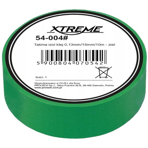 Taśma izolacyjna XTREME izolacja zielona 15mm 10m