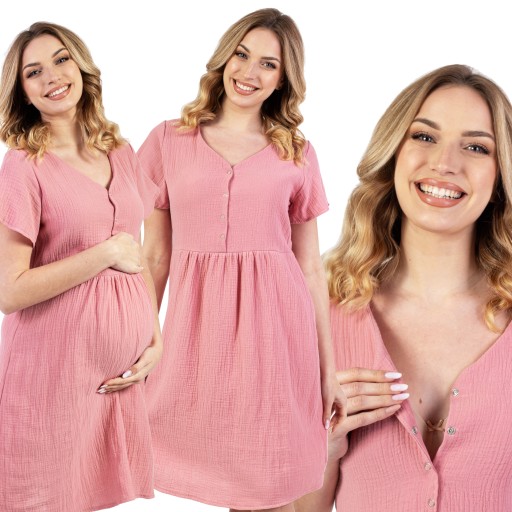 Муслиновое беременное платье для Джузы с короткими рукавами xl
