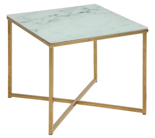 Журнальный столик 50х50см GOLD MARBLE современный гламур