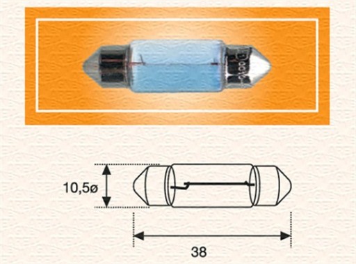 ЛАМПОЧКА 12V 5W C5W WSK WFM ROMET KOMAR 10шт.