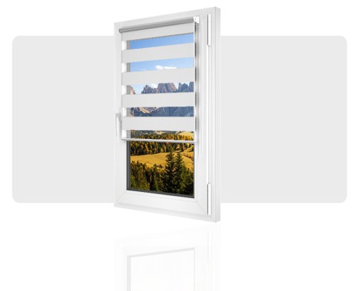 Ореховая рулонная штора Day and Night Zebra 149x150
