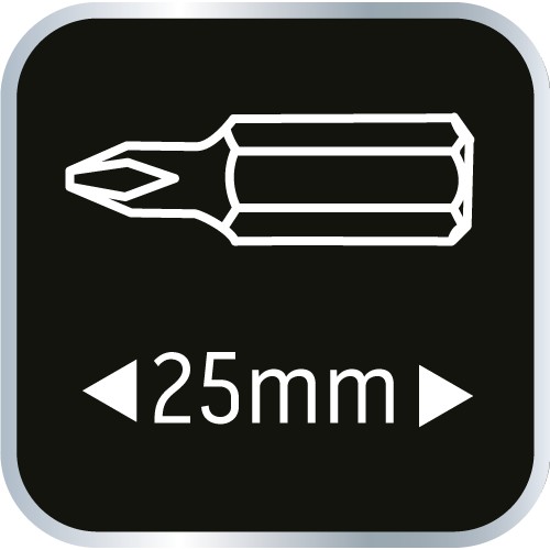 Биты для отверток PZ2 x 25 мм, 20 шт.