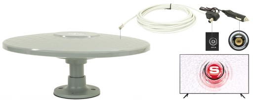 Уличная ТВ-антенна DVB-T2 для дома ОБЩАЯ КАМЕРА СЕРАЯ 12В