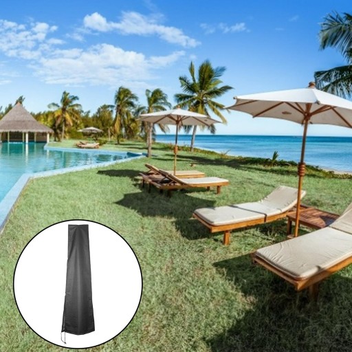Pokrowiec na parasol zewnętrzny z zamkiem błyskawicznym 210 PU 183x25x35cm