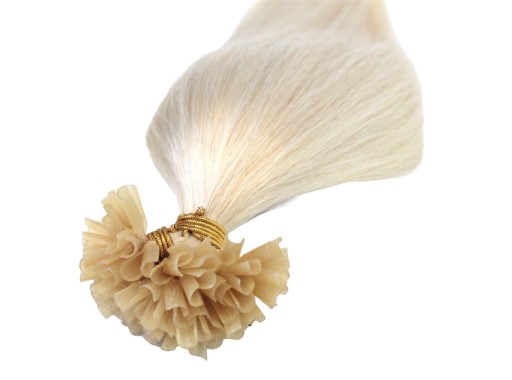 WŁOSY NATURALNE Keratyna PASEMKA 55 cm U REMY #613